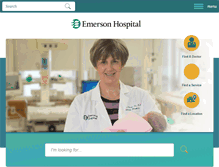 Tablet Screenshot of emersonhospital.org
